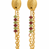 Boucles d’oreilles Lisa péridot cornaline D