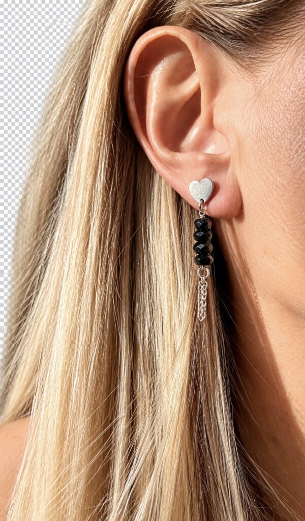 Boucles d’oreilles Manon onyx À