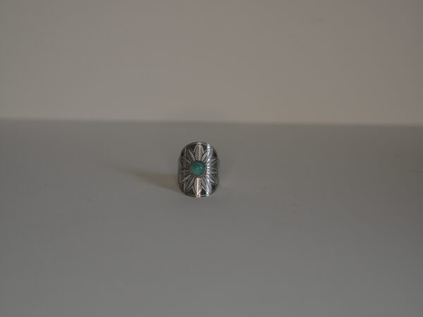 Bague ethnique réglable amazonite