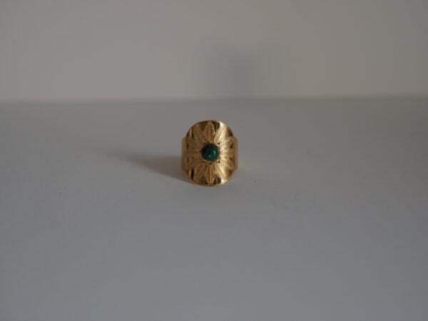 OLYMPUS DIGITAL CAMERA bague ethnique réglable malachite