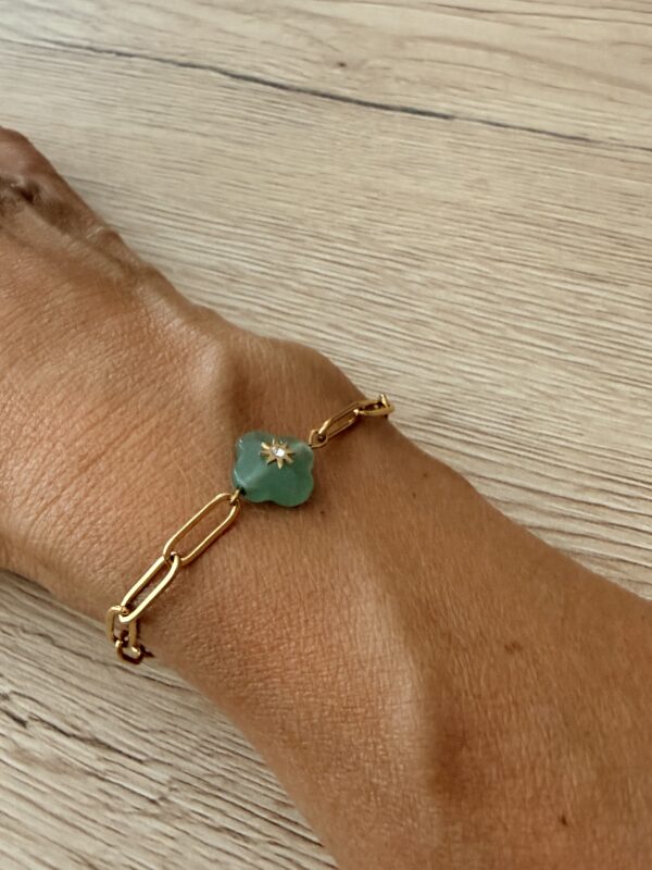 bracelet trèfle rubis zoiste
