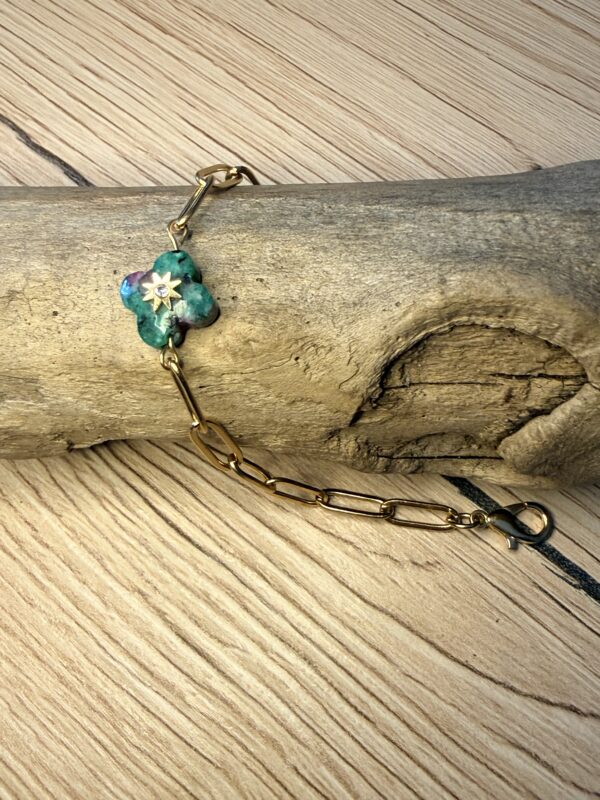 bracelet trèfle rubis zoiste