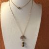 Collier sautoir jaspe unakite