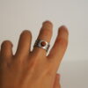 Bague travaillée pierre de soleil