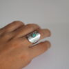 Bague ethnique réglable amazonite