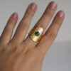 OLYMPUS DIGITAL CAMERA bague ethnique réglable malachite