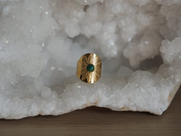OLYMPUS DIGITAL CAMERA bague ethnique réglable malachite