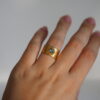 bague travaillée réglable labradorite
