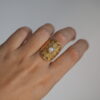 Bague ethnique réglable pierre de lune