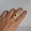 Bague ethnique réglable cornaline