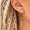 Boucles d’oreilles Lisa grenat pierre de soleil D