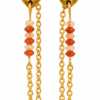 Boucles d’oreilles Lisa cornaline pierre de soleil D