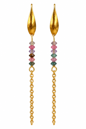 Boucles d’oreilles Maïna tourmaline D