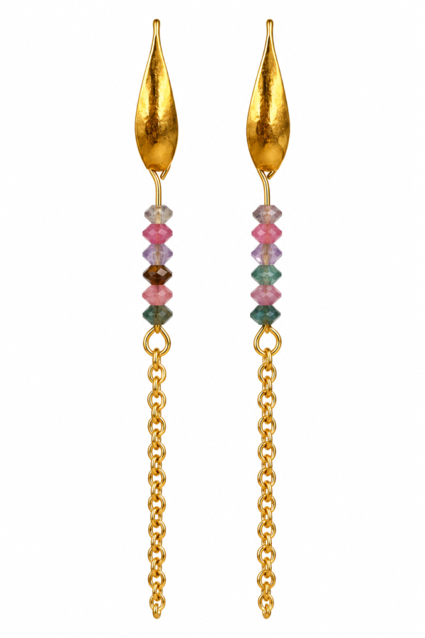 Boucles d’oreilles Maïna tourmaline D