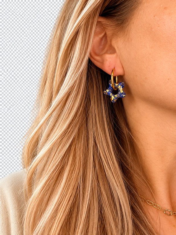 Boucles Anaïs lapis lazuli