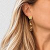 Boucles d’oreilles Canelle œil de tigre