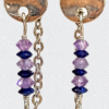 Boucles d'oreilles Manon améthyste lapis lazuli
