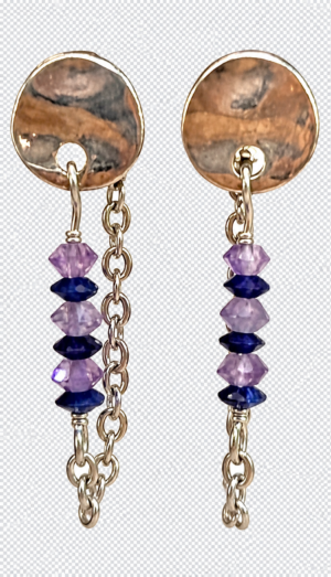 301b25d2-13b8-4aec-a4bc-ad53ecec1834 Boucles d'oreilles Manon améthyste lapis lazuli