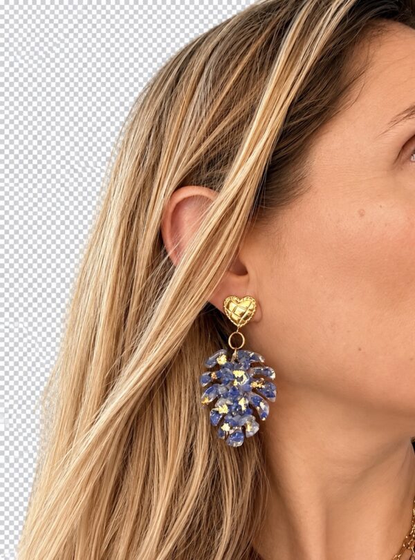 Boucles d’oreilles Canelle sodalite