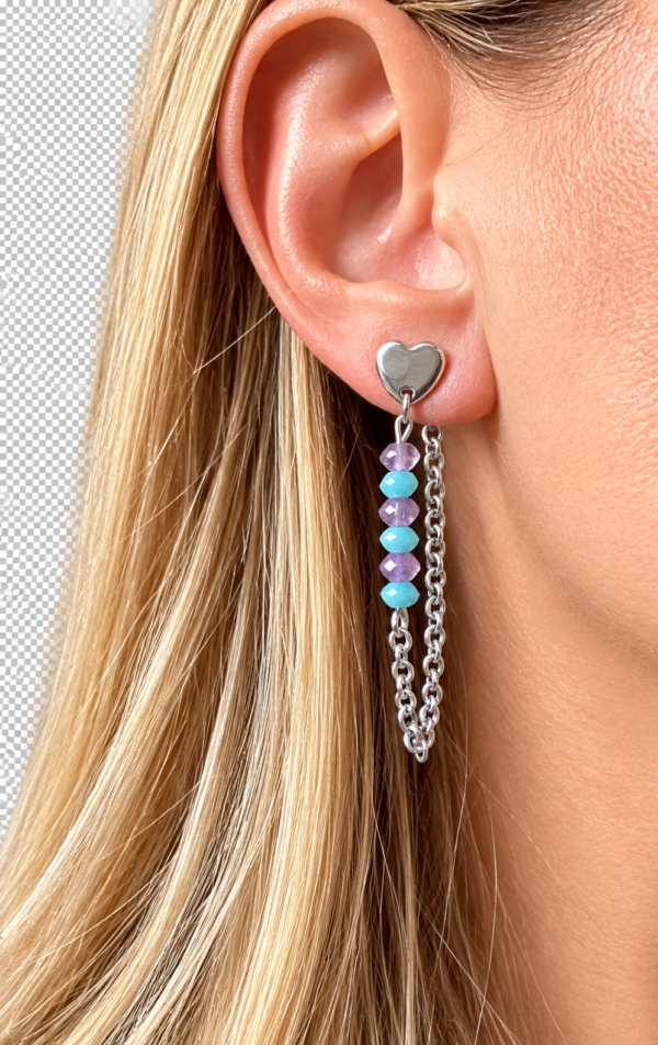 Boucles d’oreilles Manon améthyste amazonite