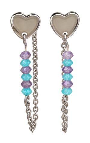 Boucles d’oreilles Manon améthyste amazonite