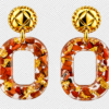 Boucles Canelle jaspe rouge