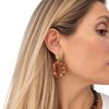 Boucles Canelle jaspe rouge
