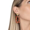 Boucles Canelle jaspe rouge