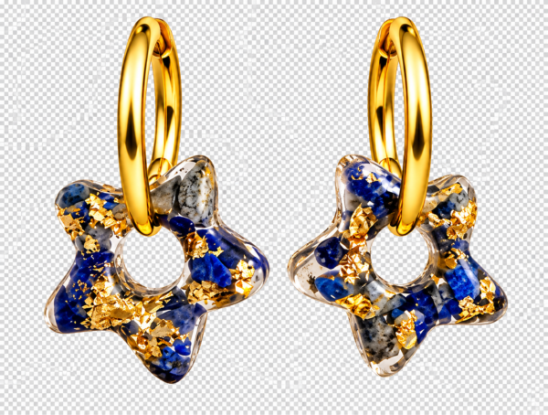 Boucles Anaïs lapis lazuli