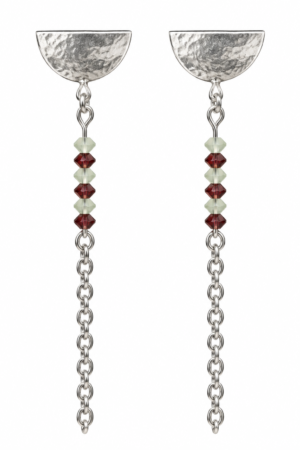 Boucles d’oreilles Maïna péridot cornaline